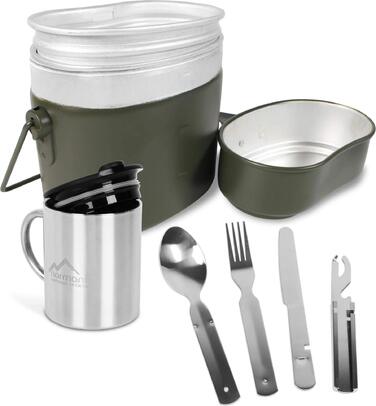 Набір туристичного посуду з алюмінію 7 предметів normani