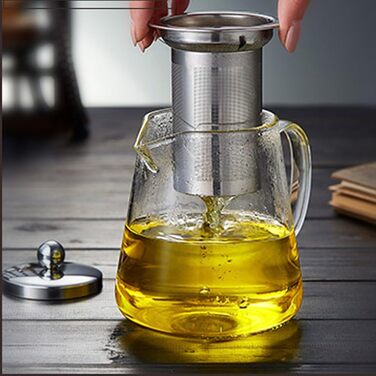 Скляний чайник TAMUME з ситечком з нержавіючої сталі для легкого наливання (500 мл) (900 мл)