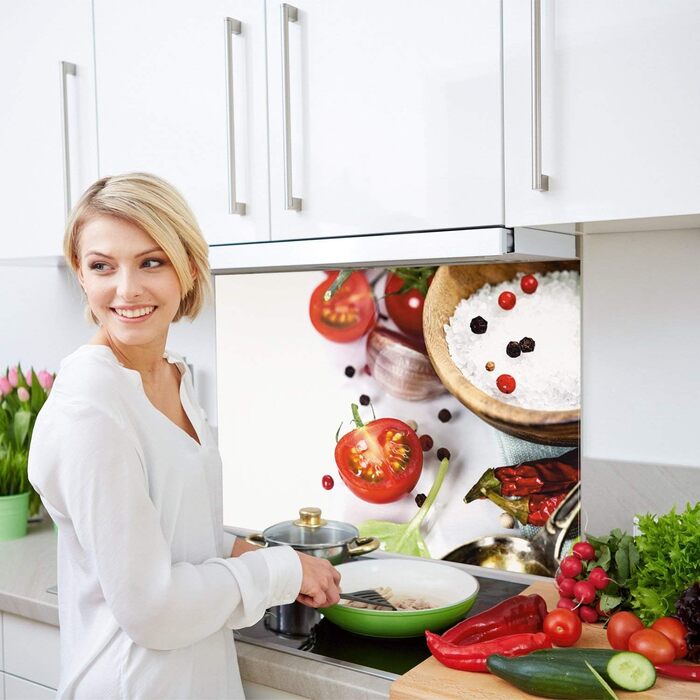 Стеклянная панель кухонного фартука 80х60 см GRAZDesign