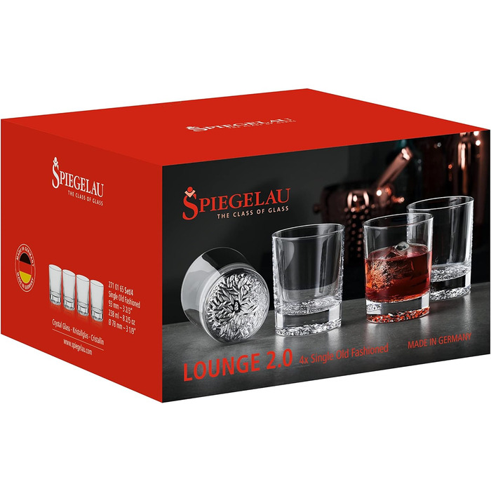 Набір склянок для віскі 238 мл, 4 предмети, Lounge 2.0 Spiegelau