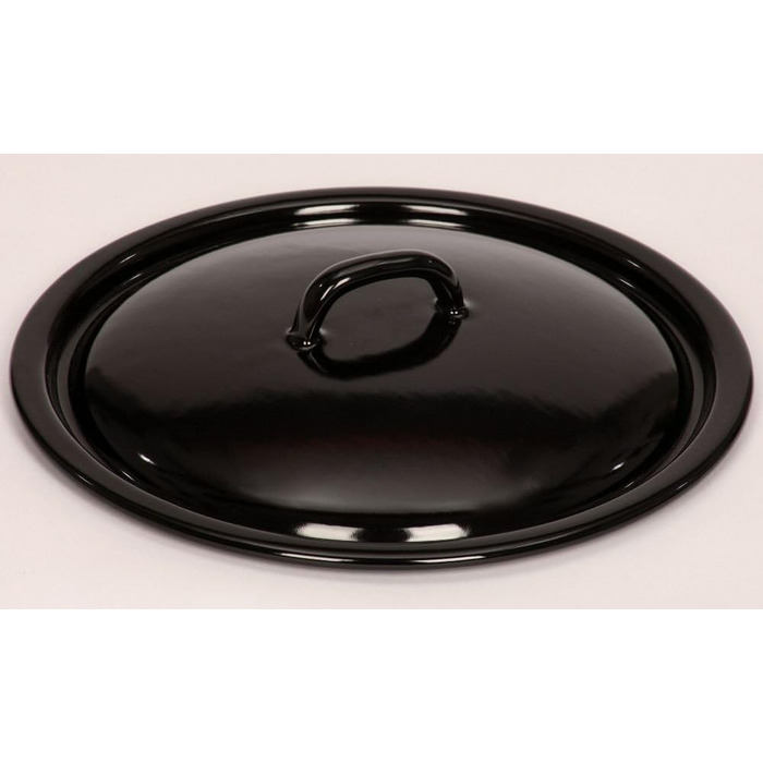 Кришка Riess для сковороди шніцеля емальована чорна, 34см