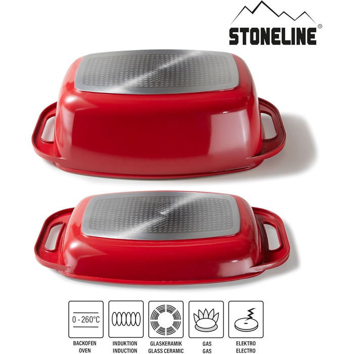 Жаровня с крышкой 43 x 26 см 8,4л STONELINE