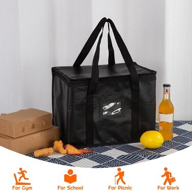 Ізотермічна ланч-сумка 16 л чорна SUOXU