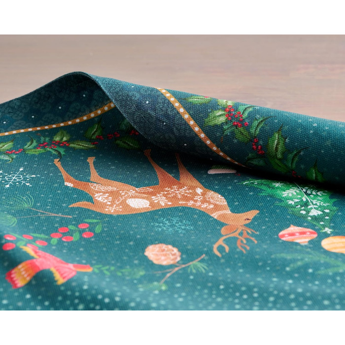 Бавовняні килимки, набір з 4 шт. , декоративні килимки, пасхальні килимки, що миються, для свят, вечерь, весни, літа (33 см x 48 см) (08 - Різдво Hygge), 39Hermine, 100