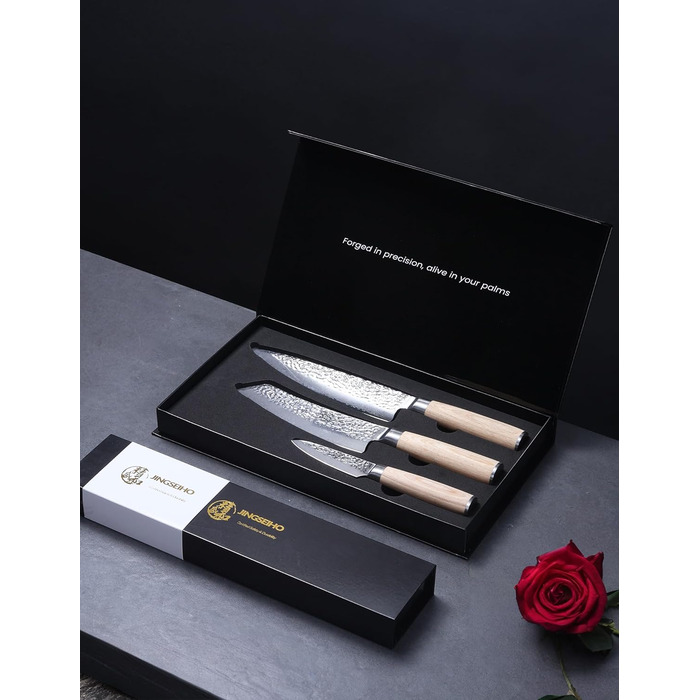 Японський набір ножів з дамаської стал Jingseiho