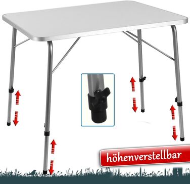 Складной алюминиевый стол для кемпинга 80 x 55 см Deuba