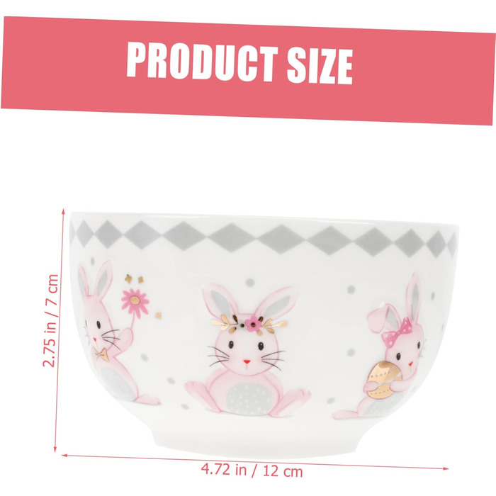 Миски керамічна з милим дизайном зайчика ABOOFAN