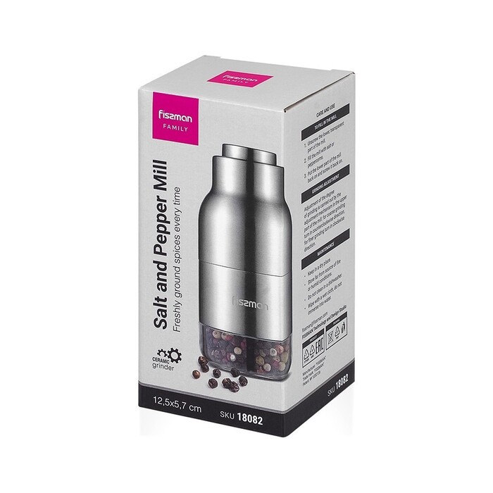 Млин для солі та перцю Fissman 12,5x5,7 см  (18082)