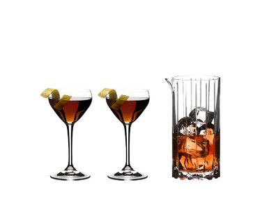 Набір келихів Riedel Double Rocks (2 шт.) для коктейлів та міцних напоїв, кришталь, придатні для мийки в посудомийній машині - 6417/07 (Келих для змішування набір Nick & Nora)