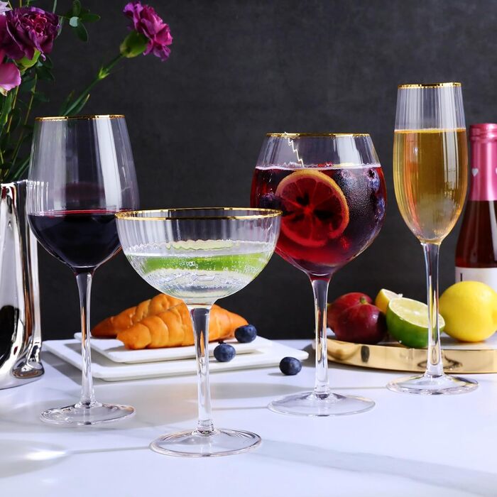 Преміальні келихи для вина 4 шт 411 мл Royalrose