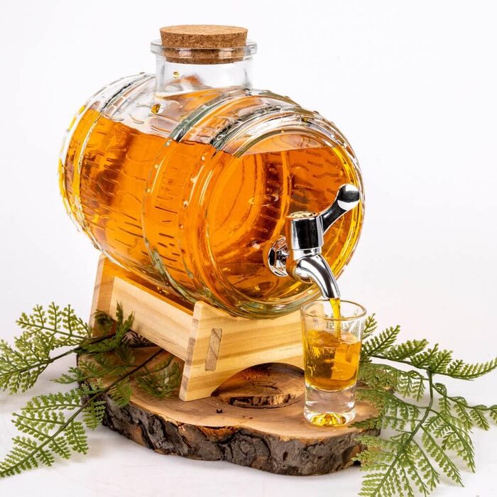 Стильный диспенсер в форме бочонка 2 л SUPERBUTELKI.PL