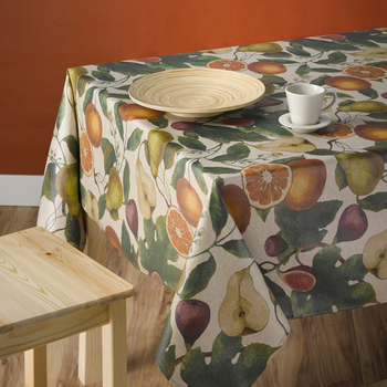 Скатертина Atenas Home Textile Frutos, бавовна з покриттям, 150 х 300 см