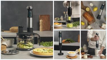 Ручний блендер 1500 Вт Power TitanBlack 1500 XL з аксесуарами, набір 7 предметів TotalMix Cecotec