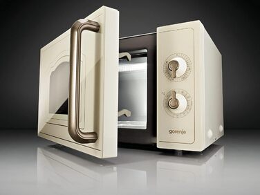 Мікрохвильова піч Gorenje MO20A3WH / 20 л / 800 Вт / AquaClean / AutoMenu / Сенсорне керування / LED-дисплей / Функція розморожування / 5 рівнів потужності / Блокування від дітей / Білий (Класичний, Бежевий)
