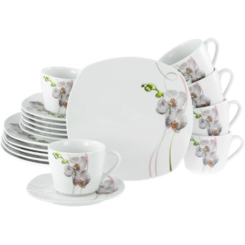 Набор посуды на 6 персон, 18 предметов Square Orchidee Creatable