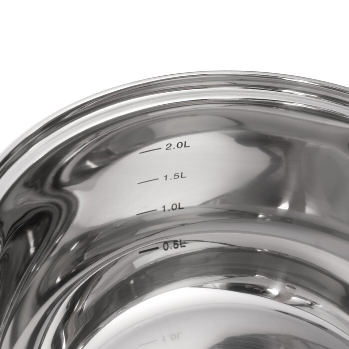 Каструля Fissman FELINA 18x11,5 см / 2,9 л. зі скляною кришкою нержавеющая сталь (5346)