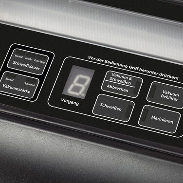 Комерційний вакуумний пакувальник CASO FastVac 500 - Вакуумний ущільнювач з нержавіючої сталі для професійного використання - Двопоршневий насос 20 літрів/хв., зварювальний шов, в т.ч. 2 вільні рулони плівки, 220-240 В, 50 Гц, 130 Вт одинарний