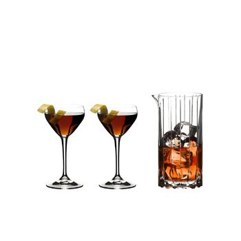 Набір келихів Riedel Double Rocks (2 шт.) для коктейлів та міцних напоїв, кришталь, придатні для мийки в посудомийній машині - 6417/07 (Келих для змішування набір Nick & Nora)