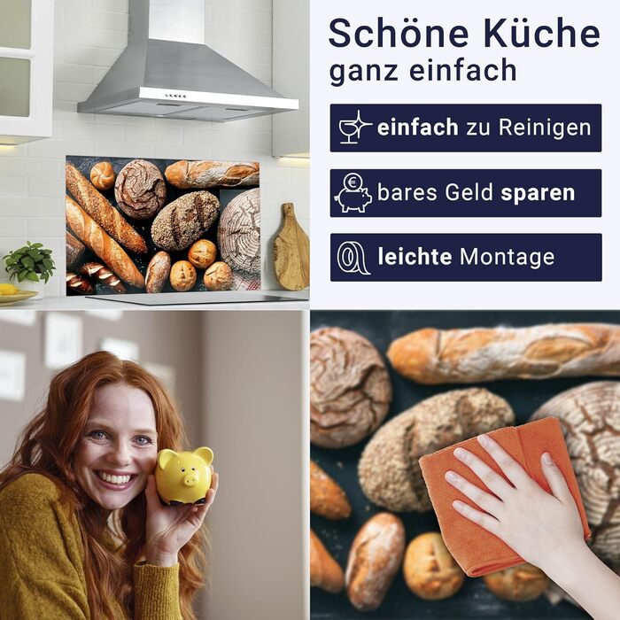 Кухонный фартук со стеклянным видом 280 х 58 см timalo