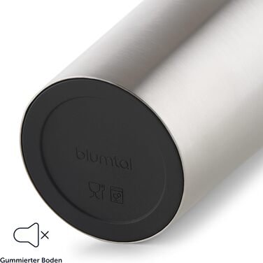 Термокружка Blumtal - Дорожня кружка з нержавіючої сталі - Герметична ізольована кружка для гарячих/холодних напоїв - Кружка з отвором на 360 - Термокружка із застібкою швидкого закриття - Кавова кружка - Рожева (350 мл, 01 - Нержавіюча сталь - Срібло)