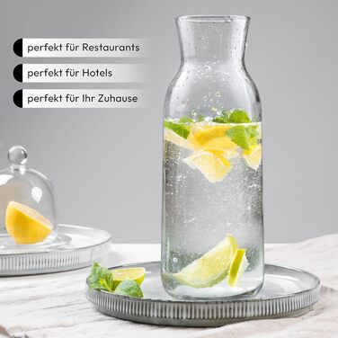 Скляний графин 1 л з кришкою 3 шт KONZEPT