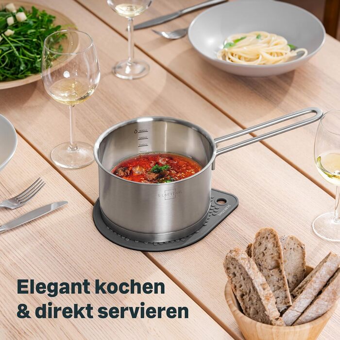 Сотейник 16 см, нержавіюча сталь Silberthal