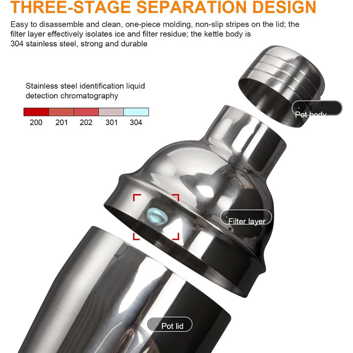 Набір бармена з бамбуковою підставкою 9 предметів Generic