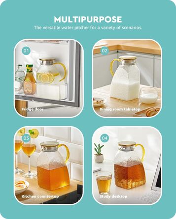 Стеклянный кувшин с крышкой 1,8 л Baffect