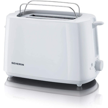 Автоматический тостер SEVERIN, тостер с насадкой для булочек, высококачественный тостер с поддоном для крошек и мощностью 700 Вт, AT 2287 (белый)