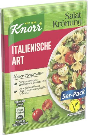 Заправка для салату Knorr в італійському стилі, 15 шт. (15 x 5 x 30 мл) 8 г (75 шт.)