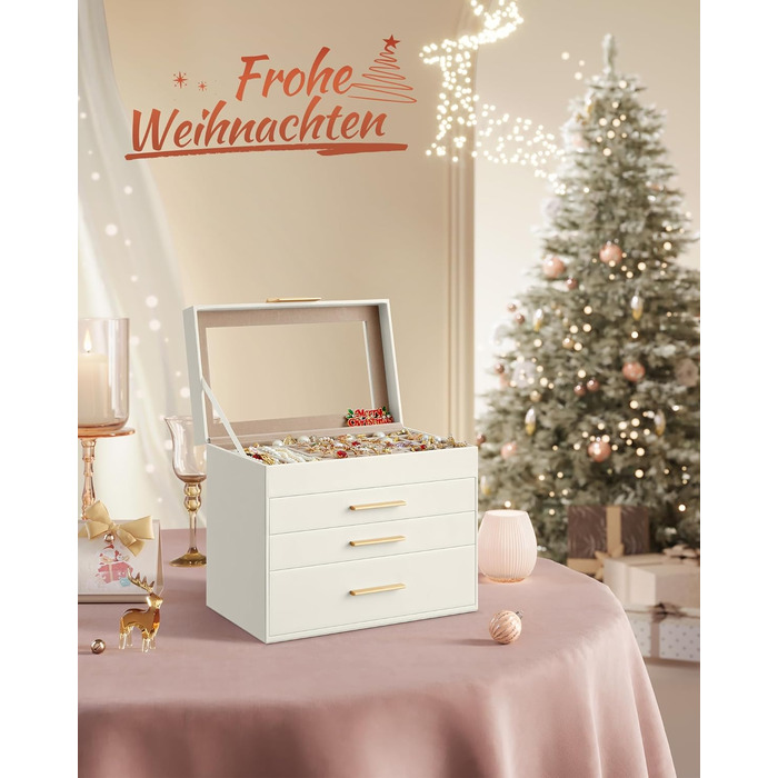 Органайзер для ювелірних виробів 4-рівневий хмарно-білий SONGMICS