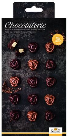 Форма для приготування шоколадних цукерок у вигляді троянд, 2 шт, 11,5 х 21 см, RBV Birkmann