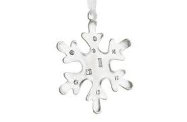 Декоративна сніжинка Reed and Barton, срібна, h 8 см