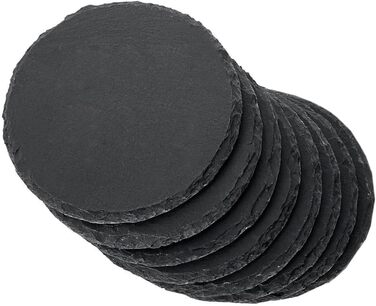 Набір підставок із натурального чорного сланцю 8 шт DiTFATOP