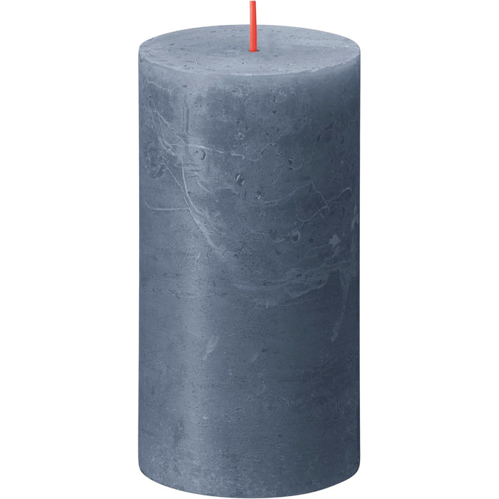 Свічки Bolsius Rustic Pillar - Оливково-зелені - Набір з 4 шт. - Декоративні побутові свічки - Час горіння 60 годин - Без запаху - Натуральний рослинний віск - Без пальмової олії - Оливково-зелені (13 x 7 см, темно-сині)