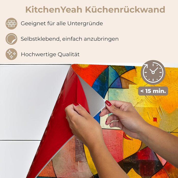 Кухонний фартух 60x80 см Самоклеючий настінний захисний екран для кухні Кухонний фартух Кухонні фасади Кухонні фартухи Кухонна стіна Вода - Пейзаж - (Мистецтво - Абстрактне, 80 x 150 см)