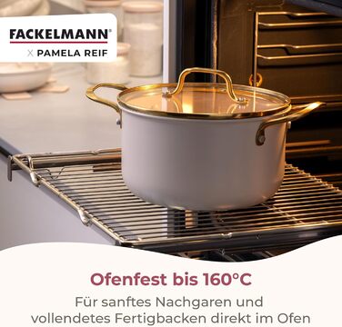 Кастрюля 1,7 л со стеклянной крышкой 16 см, пастельно-бежевый Pamela Reif Fackelmann