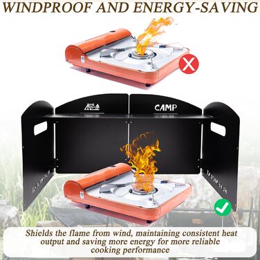 Складаний вітрозахист для кемпінгових плит 2 шт Niuohoy