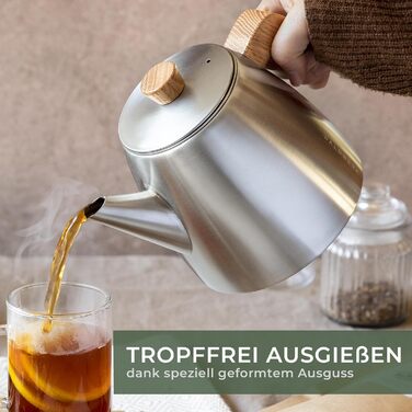 Чайник 1 л із ситечком-вставкою WALDWERK