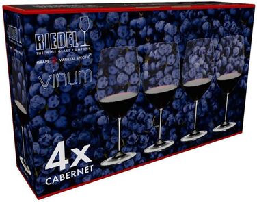 Келих для вина, Прозорий, Cabernet/Merlot/Bordeaux, 4 шт. (1 упаковка), 5416/0 Vinum
