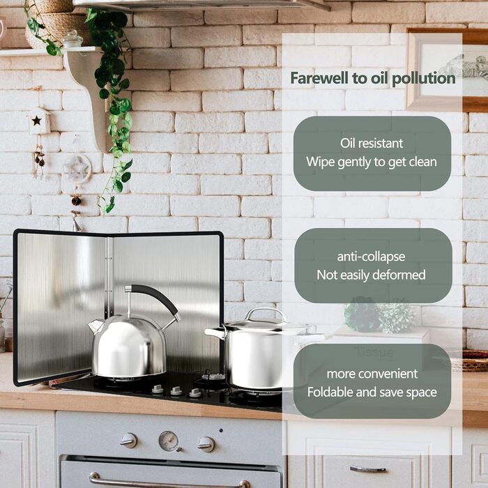 Складной брызгозащитный экран для плиты WINARA