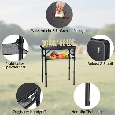 Складной кемпинговый стол 60 х 40 см Anbte