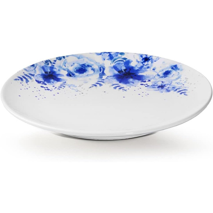 Набір посуду konsimo Combi 12 персон Набір тарілок BASIMA Modern 36 предметів Столовий сервіз - Сервіз та набори столового посуду - Комбінований сервіз 12 осіб - Сервіз для сім'ї - Посуд кольоровий Посуд (синій/білий, 36 предметів)