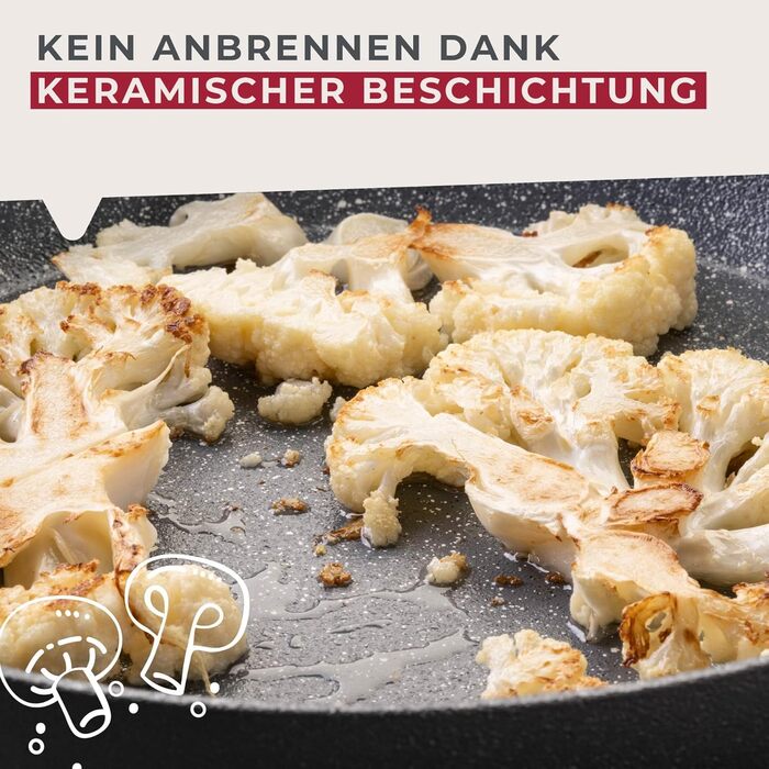 Сковорода 32 см з керамічним покриттям Cosmo Fackelmann