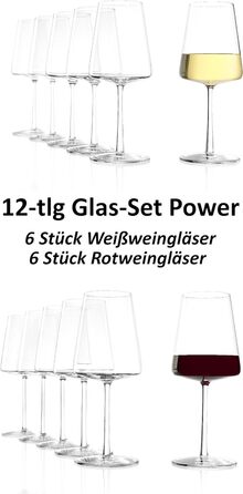 Набір з 12 келихів для червоного та білого вина, Power Stölzle Lausitz