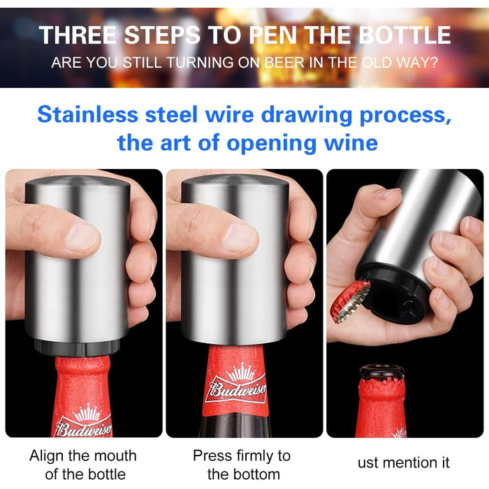 Набір з 4 автоматичних відкривачів для пляшок LUPATDY