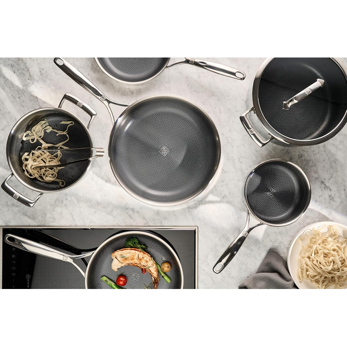 Сковорода 28 см з антипригарним покриттям у формі стільників, нержавіюча сталь, Peak Zwilling