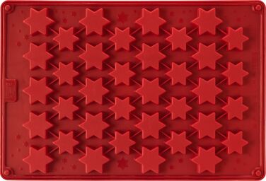 Форма для випічки у вигляді зірочок, 26 x 38 х 1,1 см, червона, RBV Birkmann