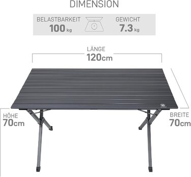 Складной кемпинговый стол 120x70 см EVER ADVANCED