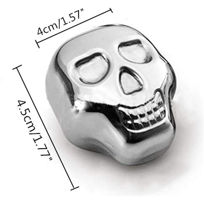 Набір металевих охолоджуючих каменів для віскі у формі черепів Ulalaza